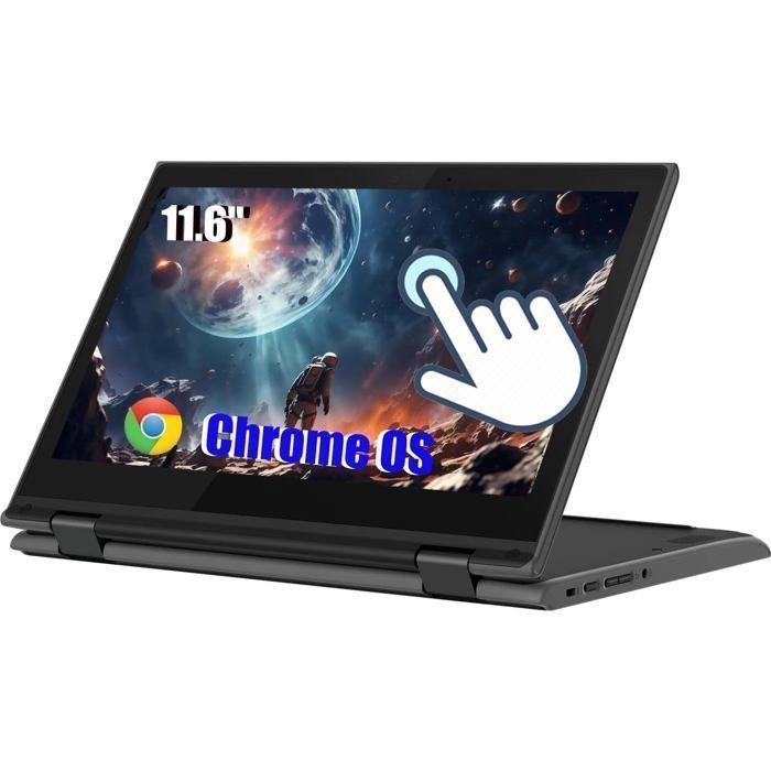 Lenovo Chromebook 300e 2 en 1 116 HD Celeron N4020 4 Go RAM 32 Go eMMC Clavier japonais (QWERTY) Chrome OS - Reconditionné Reconditionné - Lenovo reconditionné disponible sur Cdiscount Seconde Vie