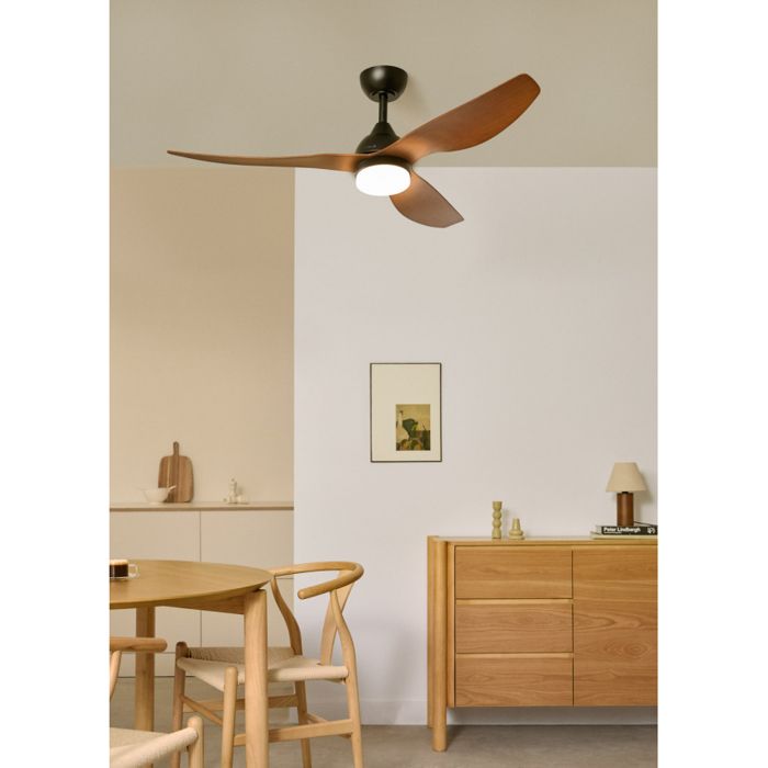WIND BALANCE Ventilateur de plafond silencieux 40 W Ø 132 cm avec éclairage