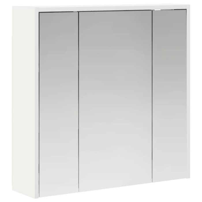 Armoire miroir de salle de bain - vidaXL - bois dingénierie - blanc - montage mural - 635 x 16 x 625 cm 415tvs56k