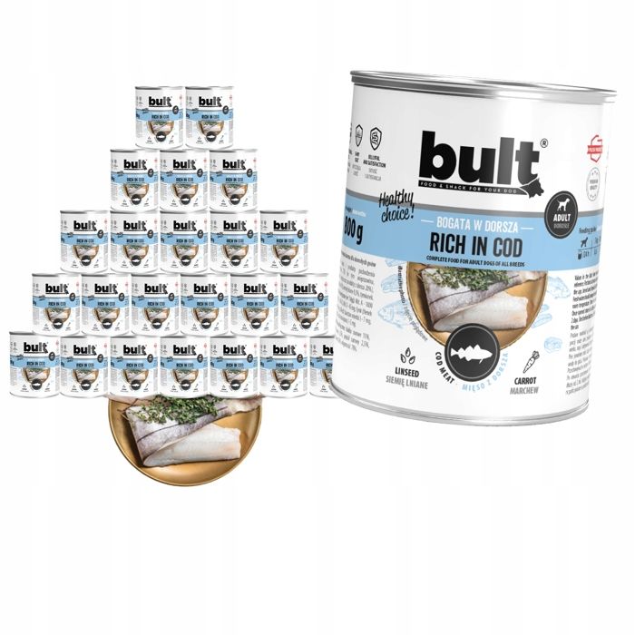BULT Riche en morue - pâtée pour chien - 24 x 800 g