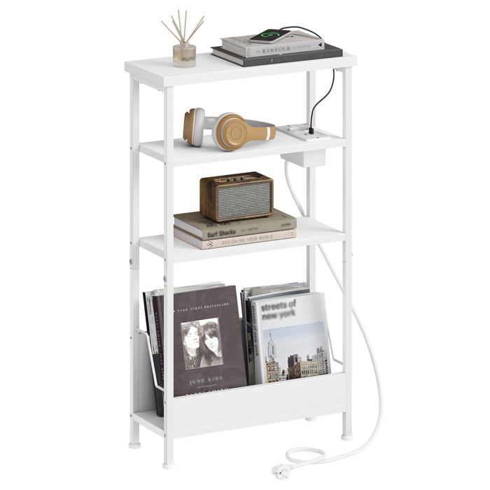 Table dAppoint FineBout de Canape à 4 ux avec Pte-revues et Prise de Recharge Table dAppoint Adaptée aux Blanc  TABLE DAPPOINT