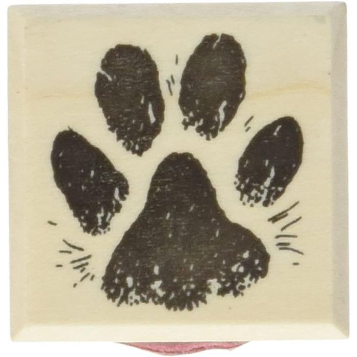 Tampon en bois Patte de chien 25x22mm - Artémio Non Pertinent