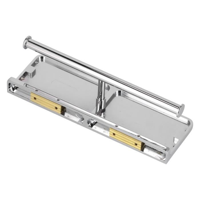 GULICA Porte-Rouleau Papier Toilette Double Avec Étagère Téléphone – Acier Inoxydable Miroir 8K SUS304, Support Mural Double