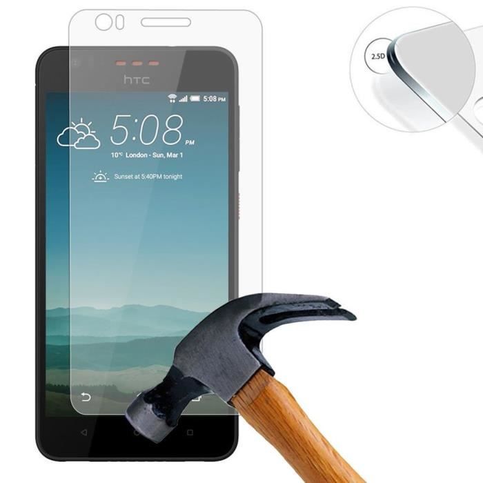 Lusee® Film de Protection écran en Verre Trempé pour HTC Desire 825 5.5