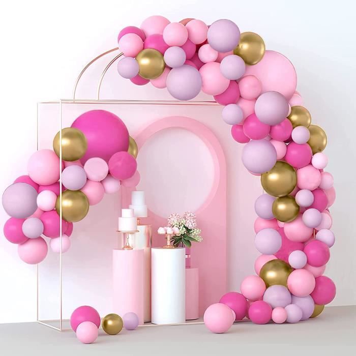 Rose violet ballons guirlande kit rose et or violet ballon roses arc de  ballon anniversaire rose violet pour les décorations [A594] - Cdiscount  Maison