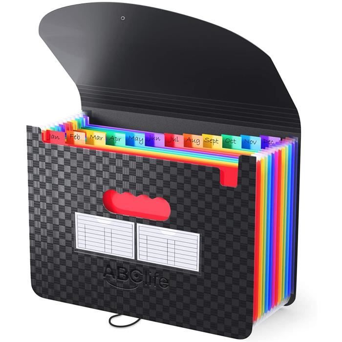 Trieur A Soufflets Classeur Rangement 13 Compartiments Avec Couvercle Chemise Papier Administratif Documents Organiseur De A12 Cdiscount Beaux Arts Et Loisirs Creatifs