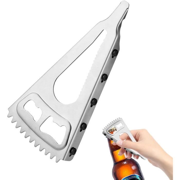 Ouvre-boîtes Manuel 3 En 1 Bugucat - Acier Inoxydable, Tire-bouchon Et Ouvre-bouteille Intégrés, Poignée Antidérapante