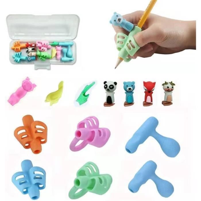 Lot De 6 Guides Doigts Silicone Pour Enfants - Aide Écriture Ergonomique Crayon - Correction Tenue Stylo Pour Droitiers, Gauchers, TDAH, Autisme