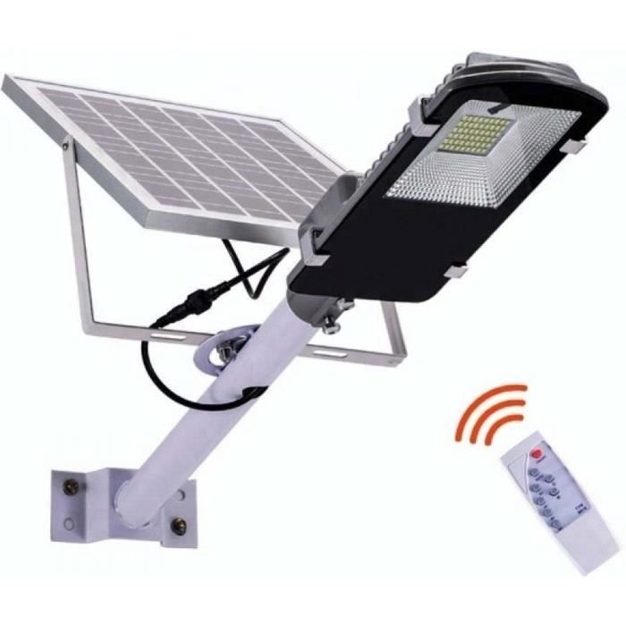 Éclairage solaire de rue puissant avec détecteur de mouvement - 40 LED - Télécommande - IP65"