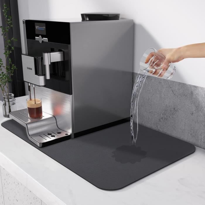 Tapis En Silicone 40x60 Cm Pour Cafetière - Antidérapant, Imperméable Avec Bac De Séchage Amovible