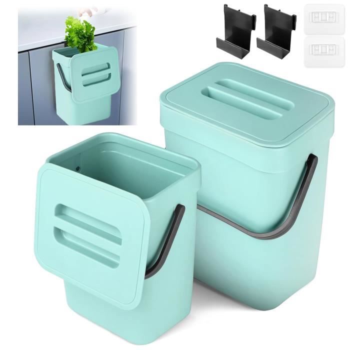 Seau à Compost De Cuisine 8L – Inodore, Lavable Au Lave-vaisselle Et Super Pratique Pour Vos Déchets Alimentaires