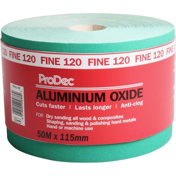 Rouleau Abrasif Papier De Verre Norton P120 - 115mm X 50m - Neuf