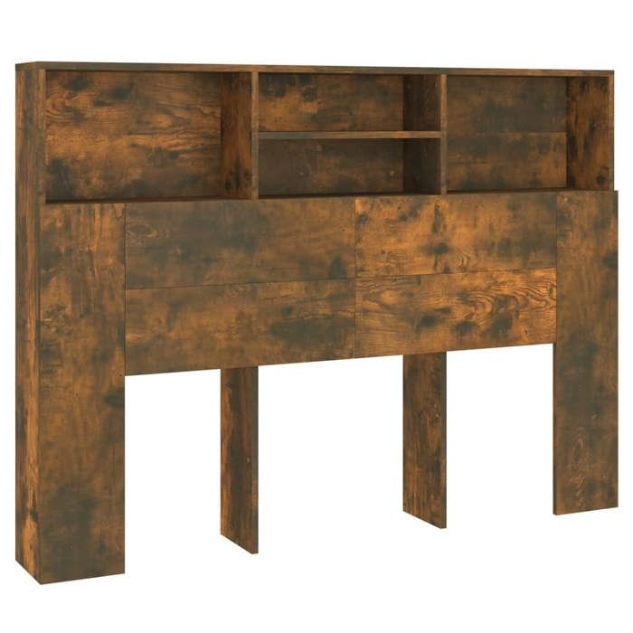 Tête de lit avec rangement accessoire de lit table de chevet etagere 140 x 19 x 1035 cm MDF marron TDL0200077