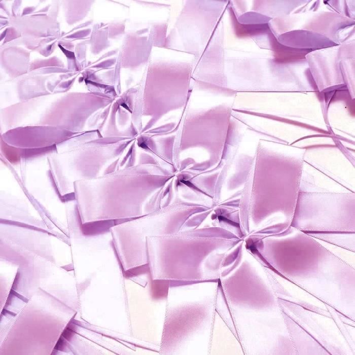 20 Nœuds De Voiture De Mariage Blanc Et Rose Avec Cœurs - Déco Facile à Attacher Pour Voiture, Cérémonie, Bouquets