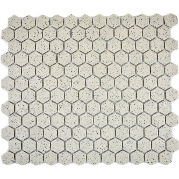 Mosaïque Crème Blanc Tachetée Carrelage Céramique Mur 18-0103-R10 I 10 Mosaïques
