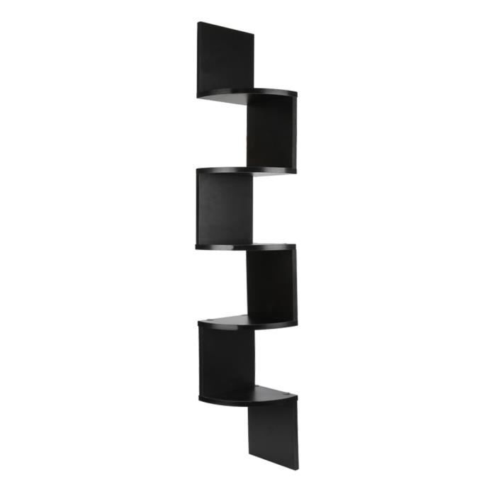 etagère d'angle mixmest! - noir - 5 tiers - style contemporain