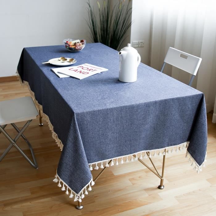 Jupitte Nappe Rectangulaire Anti Tache Tissu Avec Tassel Nappe De