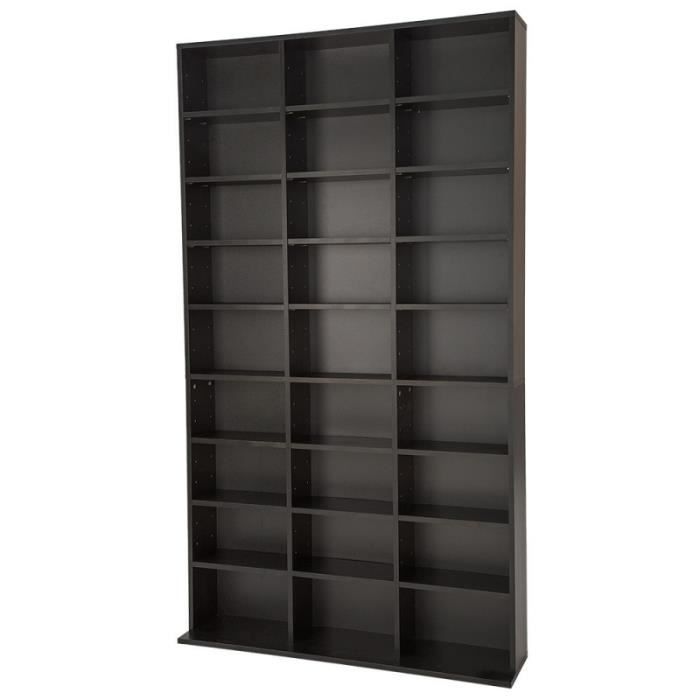 In particular Amazon Jungle Commemorative Armoire étagère rangement CD / DVD meuble de rangement pour 1 000 CDs noir  0508027 - Cdiscount Maison