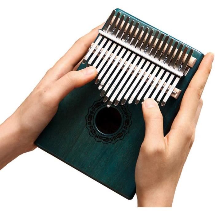 17 Tine Kalimba Wood Finger Piano, Gecko Marimba Piano Portable avec