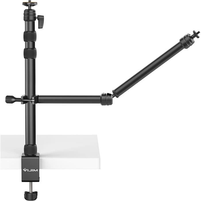 Lot De 2 Adaptateurs Bras Magique QYXINC à Double Rotule - Filetages 1/4 Et 3/8, Pour Photo/vidéo
