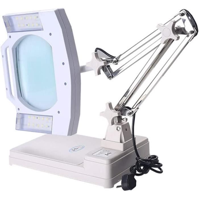 Loupe De Lecture sur Pied Mains Libres Lumineuse Eclairante
