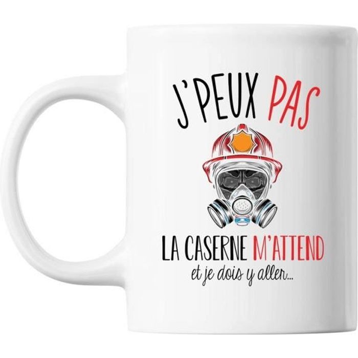 Mug Caserne pompier j'peux pas Blanc Tasse Cadeau Personnalisé - Cdiscount  Puériculture & Eveil bébé