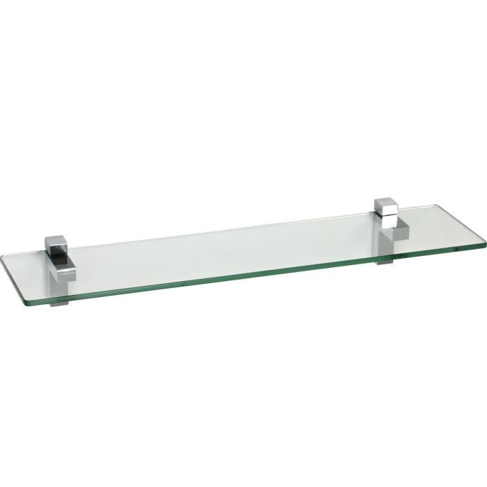 IB-Style - étagère Murale En Verre | 44 Variations | 900 X 150 X 6 Mm Clair Clips KUBI Chromé