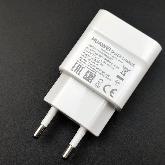 Chargeurs,Chargeur d'origine Huawei P30 Lite chargeur rapide 9 V-2A  adaptateur secteur ue câble USB type C pour - Type EU Charger - Cdiscount  Informatique
