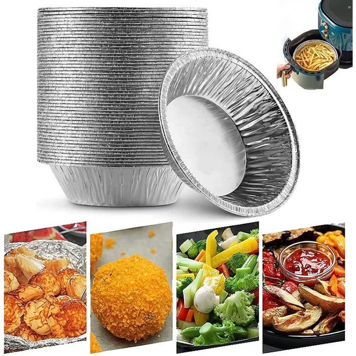 50 Plateaux En Aluminium Quixotical 7 Pouces - Barquettes Jetables Pour Cuisson, Cuisson Au Four, Grill