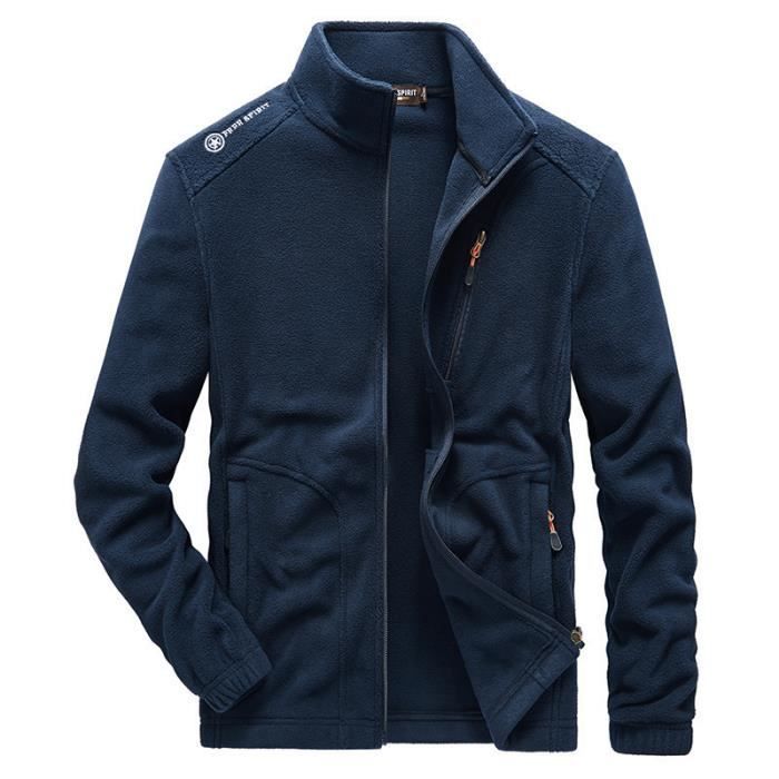 couleur 2155 Thin Blue taille XL Veste tactique chaude en polaire pour homme manteau thermique coupe vent p