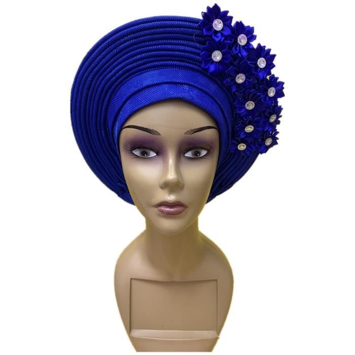 Turban Africain (Aso Oke) Pour Femme - Fait Main, élégant, Réglable | Pour Mariage, Fête, Cérémonie, Voyage