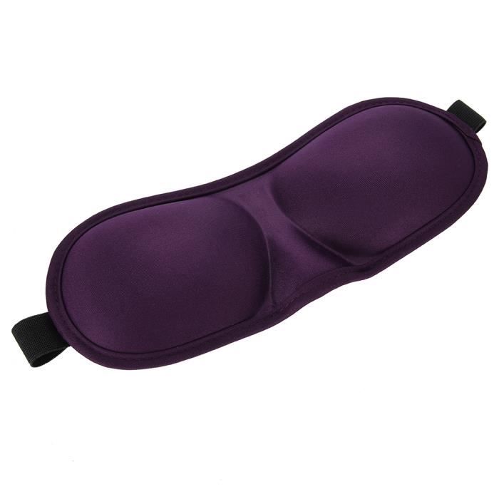 Sonew couverture de sommeil Masque de sommeil ultra-doux 3D Cache-yeux respirant pour dormir avec bandeau oculaire violet