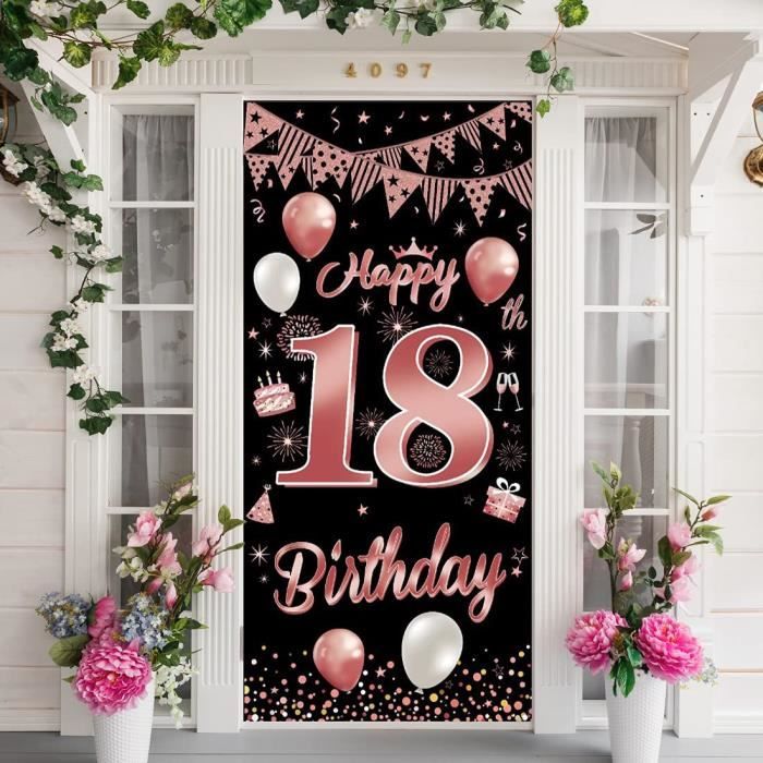 18 Ans Guirlande Joyeux Anniversaire Noir Or18e Anniversaire Guirlande Drapeaux De Triangle Decoration18e Garcon Fille Fecirc 73 Cdiscount Maison