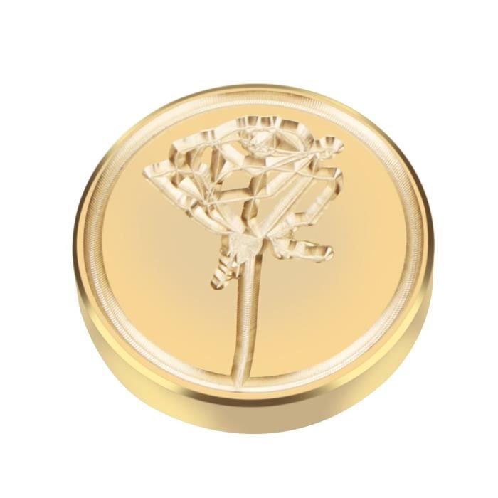 DELORIGIN Sceau de Cire de 25mm avec Mots Enregistrer la Date Tampons de Scellement Rétro Tampon de Scellement à Tête en Laiton Amovible pour Enveloppe Carte Lettre Emballage de Mariage Décor