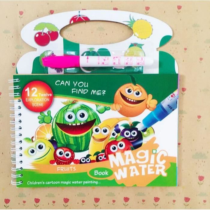 Livre Dessin Eau Coloriage Eau Livre Pour Enfants,Peinture Eau Magique
