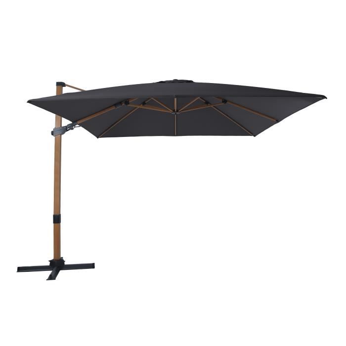 AXI Apollo Premium Parasol Déporté Marron/Gris - Parasol Déporté Rectangulaire