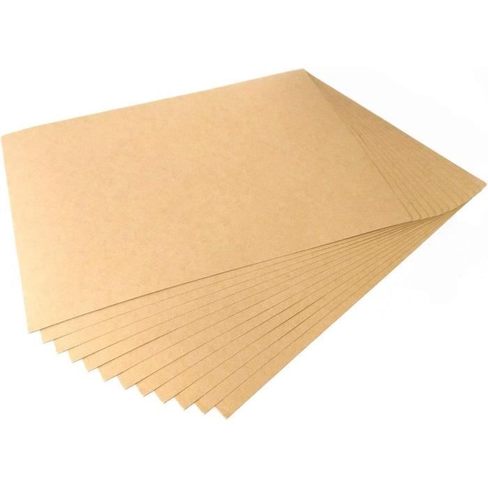 Lot De 50 Feuilles De Papier Kraft 160 G M A4 Finition Matte Vierge lot-de-50-feuilles-de-papier-kraft-160-g-m-a4-finition-matte-vierge