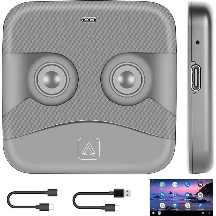 Lvozize Adaptateur CarPlay Sans Fil, 2 En 1 Adaptateur CarPlay Sans Fil