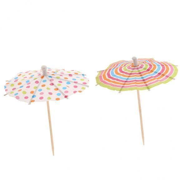 144 Parapluies En Papier Pour Cocktails - Décoration Festive Tropicale Multicolore - Fête Plage, Anniversaire, Mariage