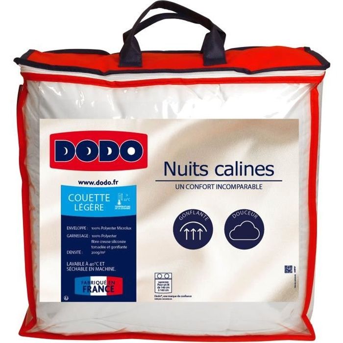 Dodo Couette Legere 2x240 100 Polyester Microlux Nuits Calines Achat Vente Couette Couette 2x240 Nuit Caline Cdiscount