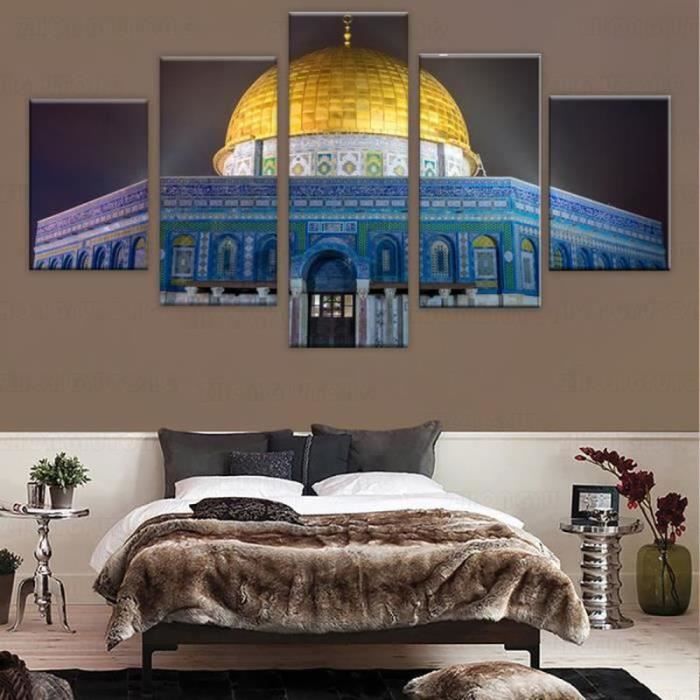 Canvas Affiches murales de mosquée islamique, 5 pièces ...