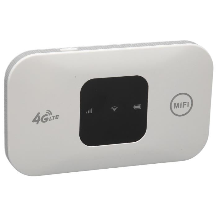 Hotspot WiFi 4G LTE Portable - Routeur Mobile Avec Slot SIM, Jusqu'à 10 Appareils Connectés - 300 Mbps, Batterie 3200 MAh - Pour Voyages Et Télétravail