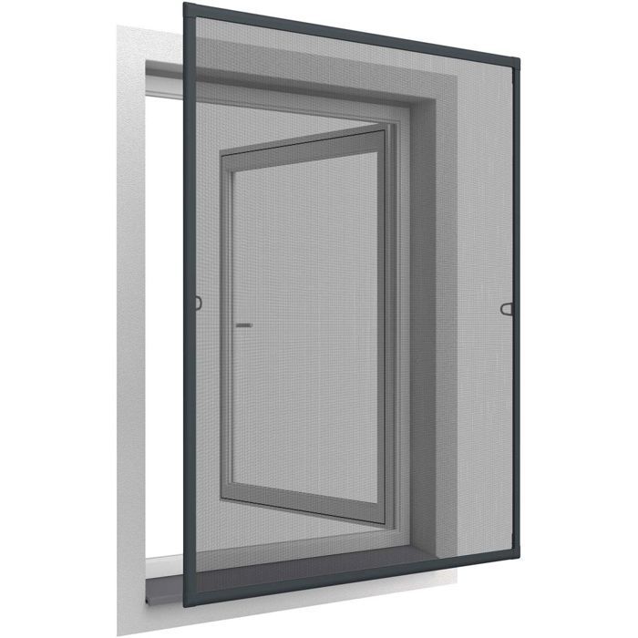 APANA,Moustiquaire Télescopique Pour Fenêtre Pliante Avec Cadre En Aluminium Et Tissu Anti