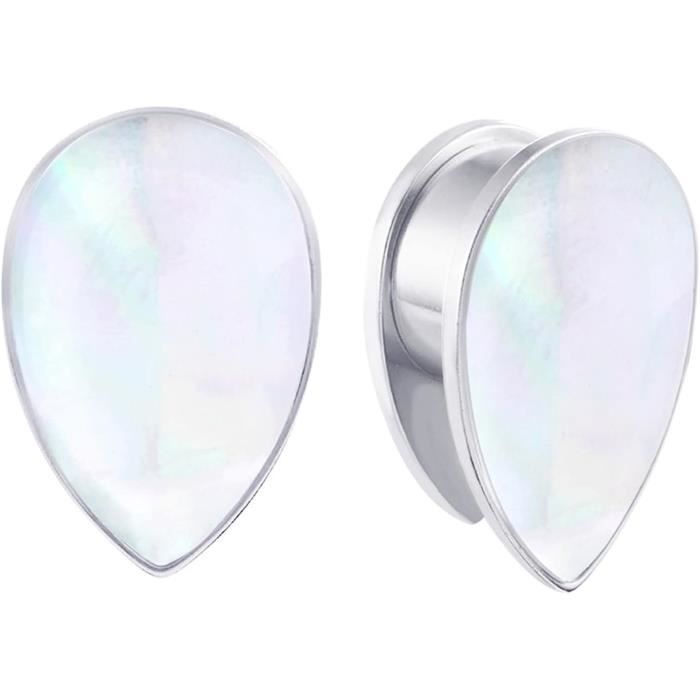 Piercing plug pierre obsidienne acajou