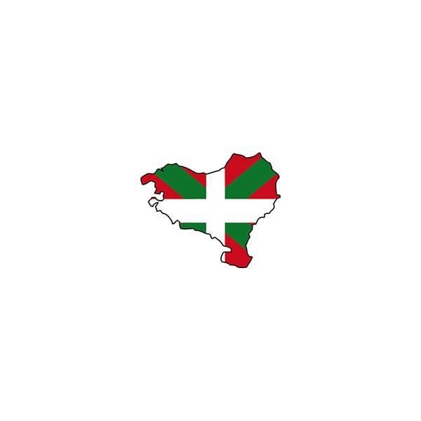 Badges Adhésifs Pays Basque / Euskal Herria Pour Plaque D'immatriculation - Lot De 2 - Fabriqué En France