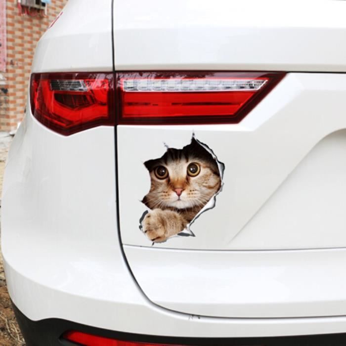 Garosa Sticker Kitten 3D pour Voiture Fun et Style