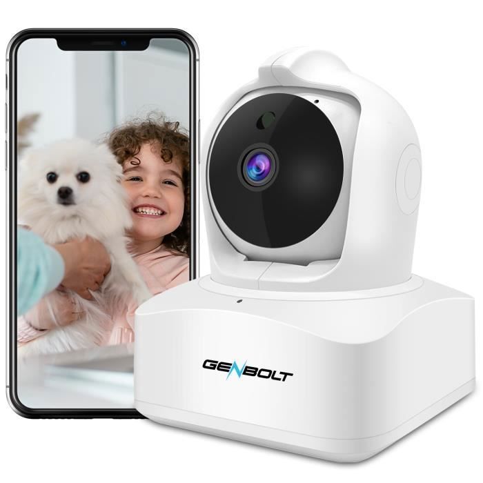 Caméra Surveillance WiFi Intérieure 2.5K - GENBOLT 5MP - Détection