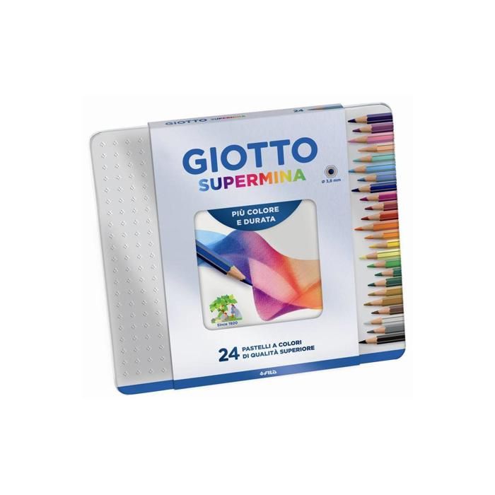 Giotto Lacato – Crayon Pastel Rond 3,3 Mm – Personnalisable – Lot 84 – Idéal Coloriage