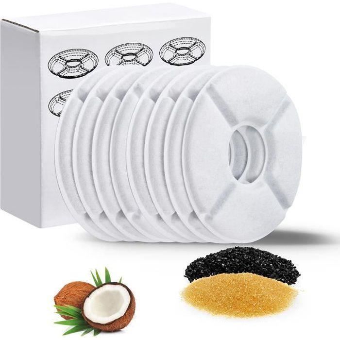 RBAYSALE Filtre Fontaine Eau Chat, 12PCS Filtre Pour Fontaine à Eau Pour Chat Avec Résine Et