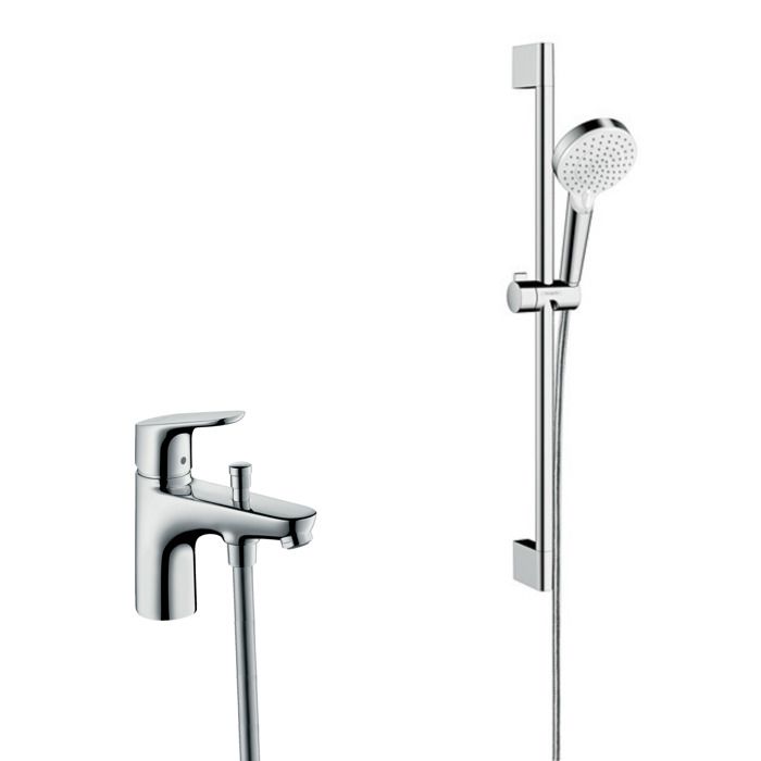 Hansgrohe Pack Focus Mitigeur baindouche C2 monotrou avec cartouche à